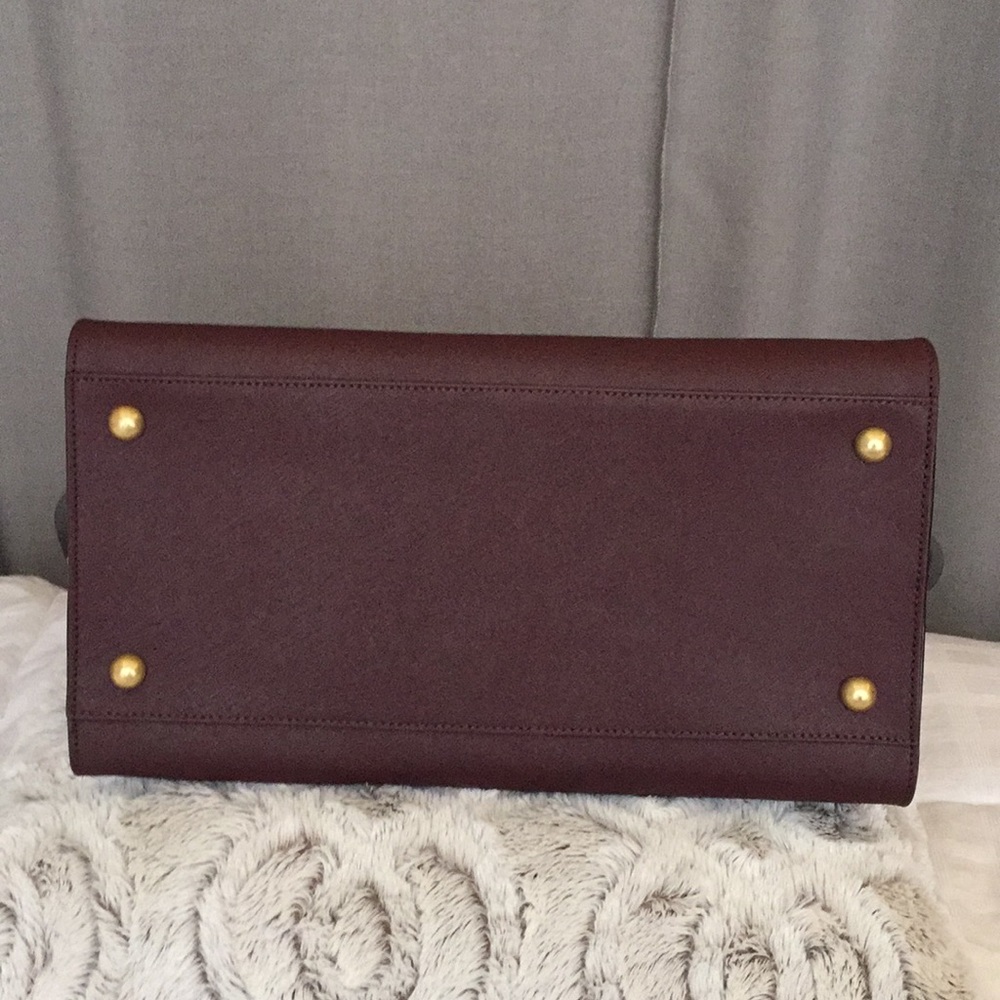 Authentic ZAC POSEN burgundy saffiano leather bag - Picture 2 of 8